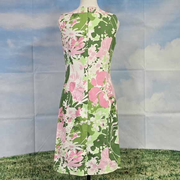 TALBOTS | 100% COTTON WOVEN CANVAS SLEEVELESS PENCIL DRESS - Picture 7 of 15